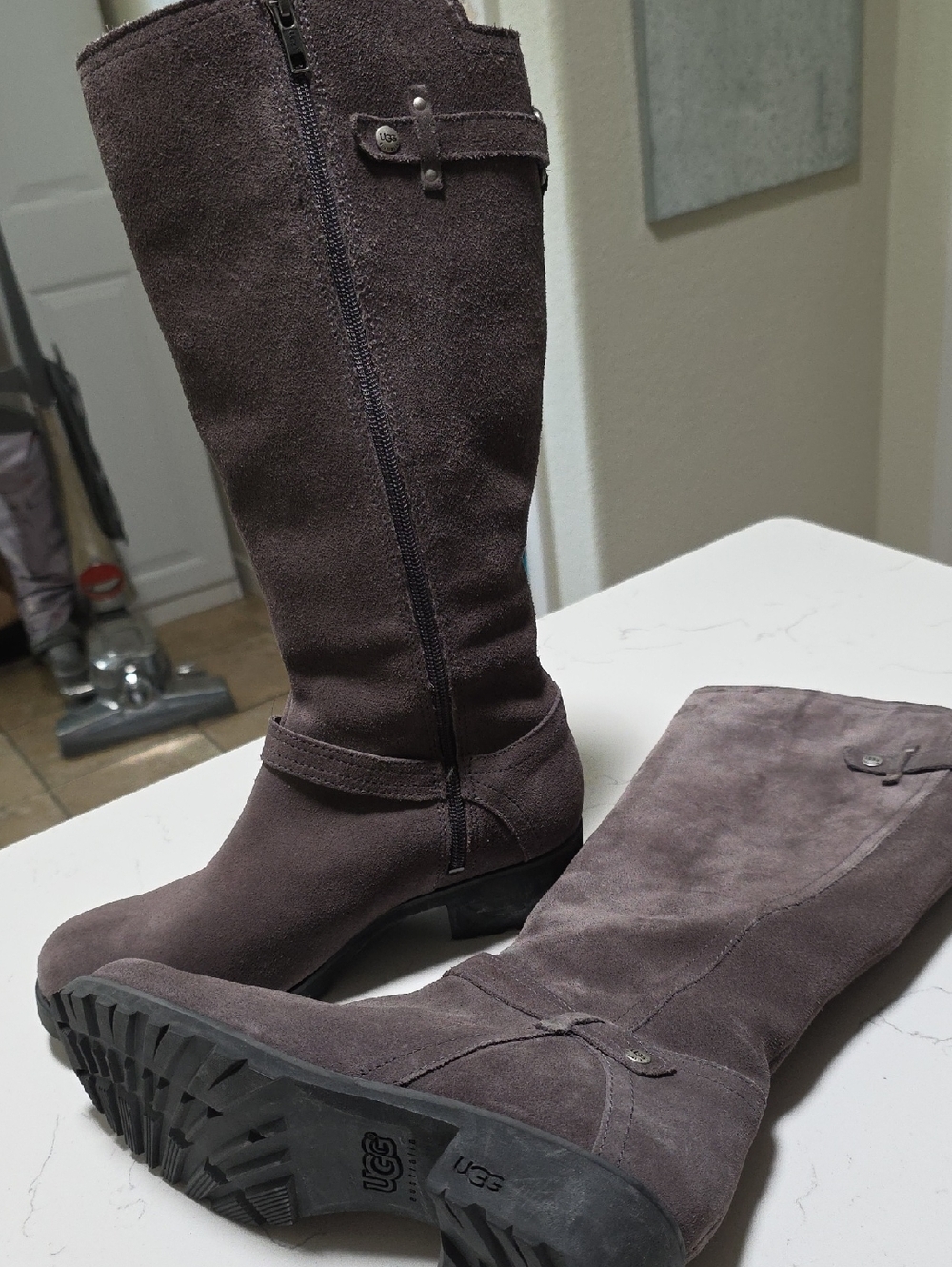 UGG  Jullian Women's Tall Suede Boots in Gray SIZE 8.5